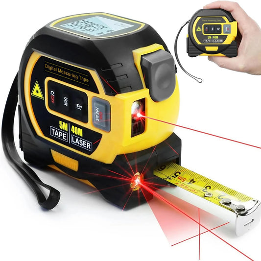 🔥 3-in-1 Laser Tape Measure 40/60M | 0.1mm Precision⚡Infrared Distance Meter🌟【DIY & Construction Pro】Smart Energy-Saving Ruler for Indoor/Outdoor