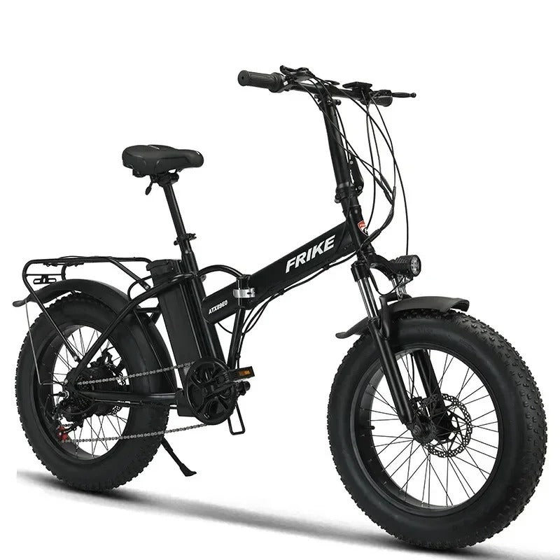 🚀 Folding Electric Bike 350W | 48V10AH Removable Battery⚡20"x4.0 Fat Tire Snow Beast🔥 All-Terrain Commuter eBike【20-Second Fold】