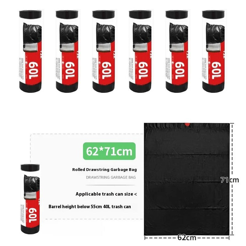 🔥Heavy Duty Black Trash Bags 90 Pack💪 Leakproof 60-100L Extra Large Capacity🌿 Thick Eco-Friendly Drawstring | TikTok Kitchen Must-Have