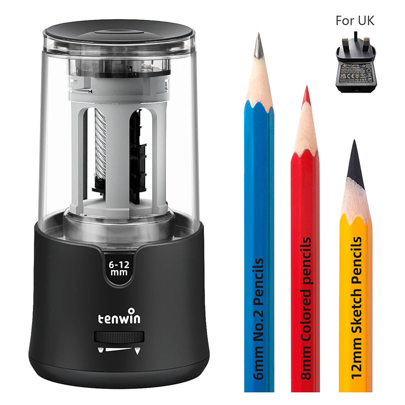 ✏️🔥 Auto-Stop Electric Sharpener for Colored Pencils | 3-Second Shave⚡Kids-Safe Design🌟【Art Class Hero】USB-Powered Mechanical Sharpener for School/Office/Home