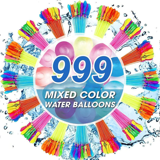 999-Pack Self-Sealing Water Balloons ✨ 5-Second Fill & Splash Magic 💦 Bulk Party Ammo for Epic Summer Battles 🔥 No-Tie Hassle, Max Explode Fun 🌟 #SummerFun #WaterBalloonHack