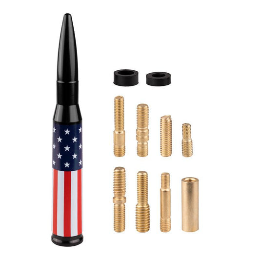 🚨 Bullet Antenna for Dodge Ram & Ford F-Series | Anti-Theft Lock⚡【Truck Pro】🇺🇸Flag Design Radio Antenna F150/F250/F350/Raptor/Bronco (1990-Current) - 360° Signal Booster