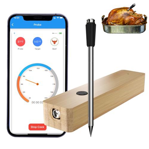 🔥Smart Meat Pro Thermometer💥 Dual Temp Tracking🌪️ 500FT Bluetooth Range✨ Grill/Smoker/Oven Master | TikTok's #1 BBQ Gadget