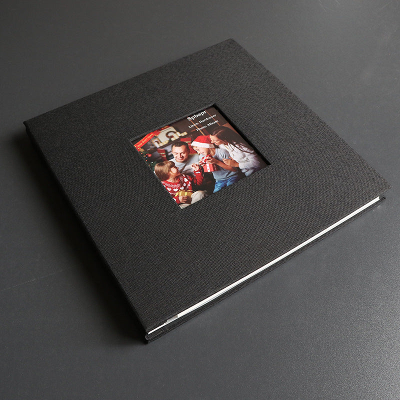 📸🔥 Linen Self-Adhesive Scrapbook 16"/18" | 40 Pages Photocard Album⚡20 Sheets No-Stick Design🌟【Wedding/Handmade Pro】Color-Customizable Cover with Acid-Free Pages