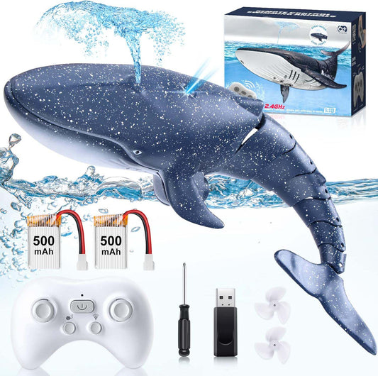 Upgraded RC Whale Shark Pool Toy ✨ 2x Battery Life & Crash-Proof Design 💦 Waterproof Remote Control Boat for Kids 6-12 🌟 Summer Splash Fun! 🔥 #PoolToys #TikTokMadeMeBuyIt