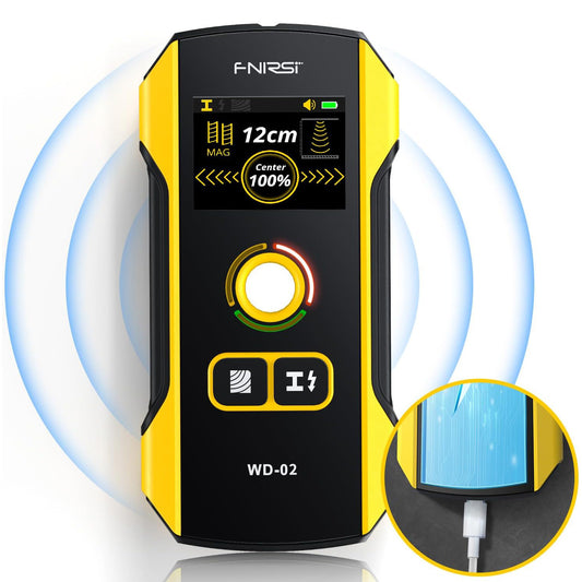 🔥🔍 Stud Finder Wall Scanner with TFT Display | FNIRSI WD-02 Upgrade⚡7-in-1 HPC Chip Detection🌟Wood/Metal/AC Wire Locator【Pro Accuracy + Center/Edge Guide】