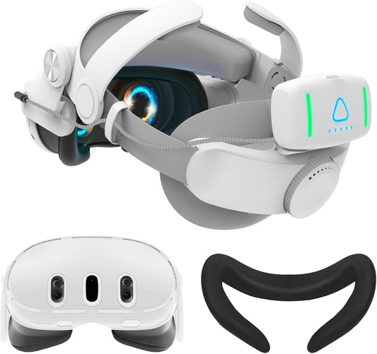 Meta Quest 3 Battery Head Strap ✨ Magnetic Power Boost & Pro Comfort 💥 Elite Strap Replacement for Oculus/Quest 3 🌟 Extend VR Playtime 🔥 #VRHacks #MetaQuest3