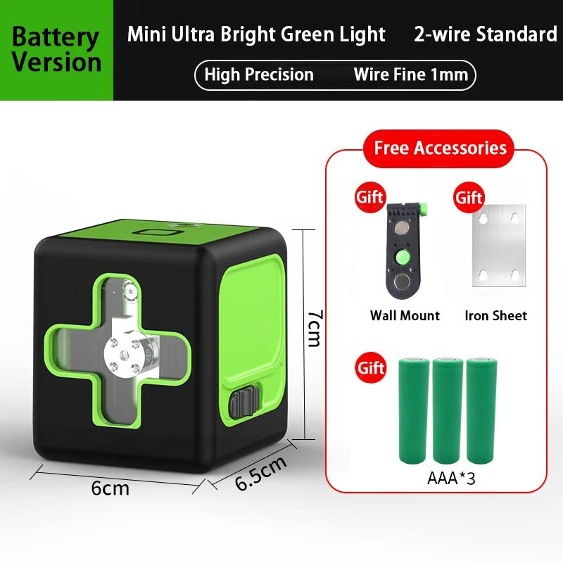 🌟 2-Line Laser Level with Self-Levelling | 50ft Cross Line⚡3s Auto-Alignment【Home Renovation Kit】Portable Wall Leveler for Picture Hanging, Tile & Construction