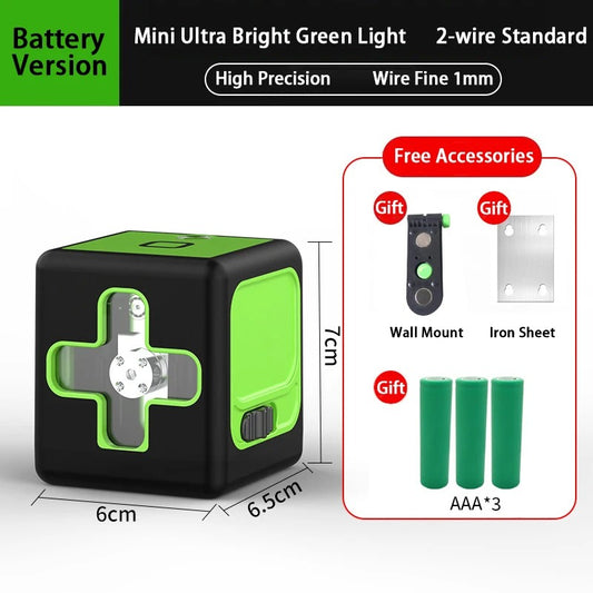 🌟 2-Line Laser Level with Self-Levelling | 50ft Cross Line⚡3s Auto-Alignment【Home Renovation Kit】Portable Wall Leveler for Picture Hanging, Tile & Construction