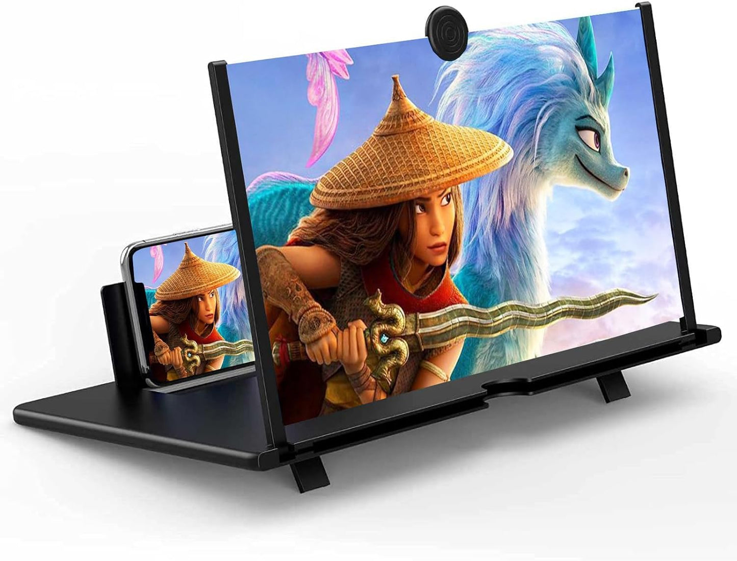 18" Phone Screen Magnifier ✨ 3D HD Movie Theater Experience 💥 Foldable & Universal Fit 🌟 Portable Cinema for Gaming/Travel 🔥 #BigScreenHack #TikTokMadeMeBuyIt