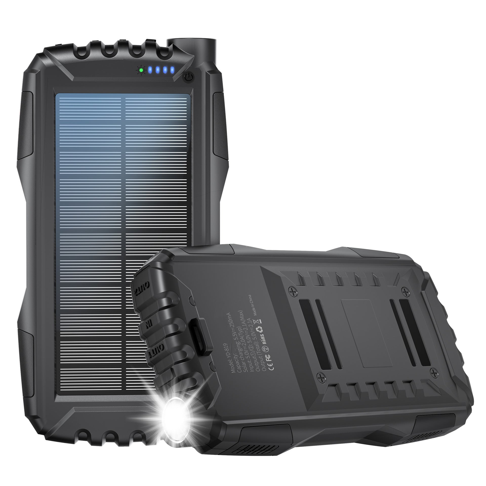 🔥Solar Charger 2025 | 42800mAh Solar Power Bank 3X Faster! QC3.0 Fast Charge & Super Bright Flashlight - Portable Charger for Camping/Emergency | TikTok's Top Pick⚡