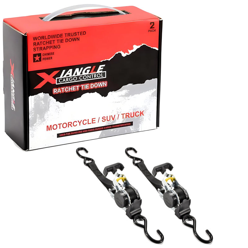 🔥 2pcs Retractable Ratchet Straps Auto-Lock | 2秒收缩⚡【Motorcycle & Luggage Pro】Heavy-Duty Elastic Belts for Bikes/Camping Gear/Cargo - 300LB Capacity (No-Tangle Design)