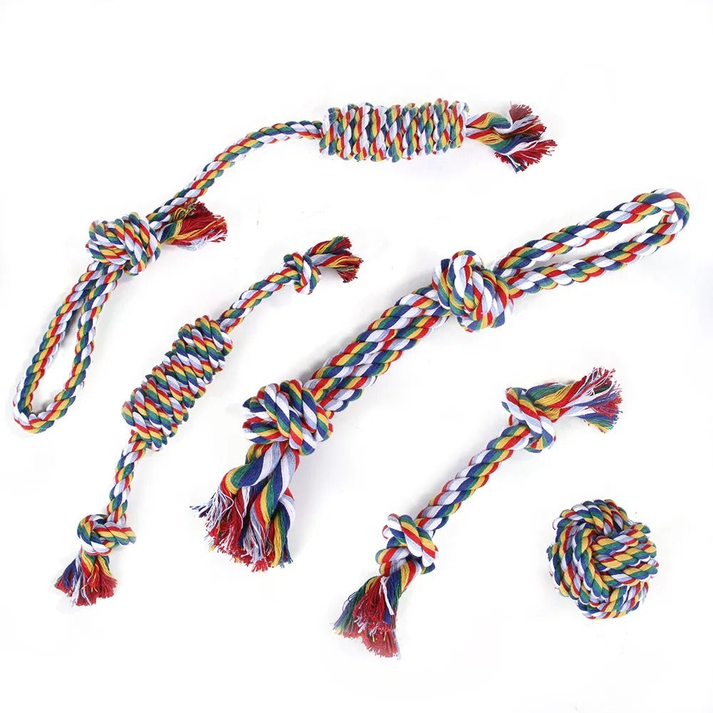 🔥 Indestructible Dog Rope Toys! Heavy-Duty Cotton Ropes⚡For Aggressive Chewers💪【Ultimate Chew Proof】