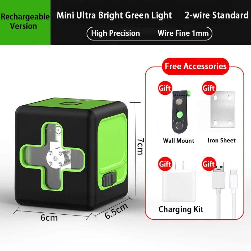 🌟 2-Line Laser Level with Self-Levelling | 50ft Cross Line⚡3s Auto-Alignment【Home Renovation Kit】Portable Wall Leveler for Picture Hanging, Tile & Construction