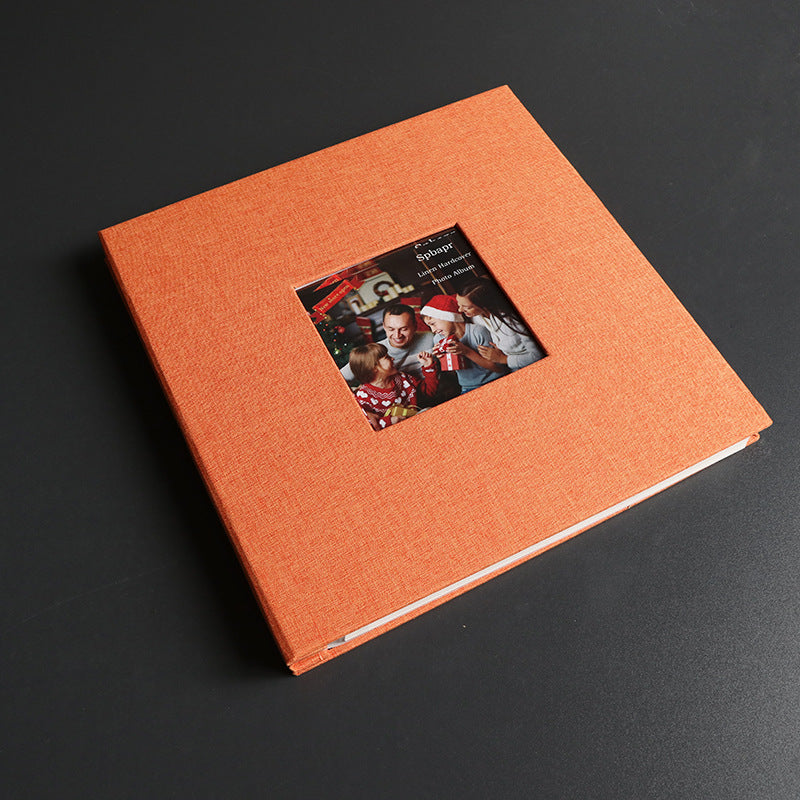 📸🔥 Linen Self-Adhesive Scrapbook 16"/18" | 40 Pages Photocard Album⚡20 Sheets No-Stick Design🌟【Wedding/Handmade Pro】Color-Customizable Cover with Acid-Free Pages