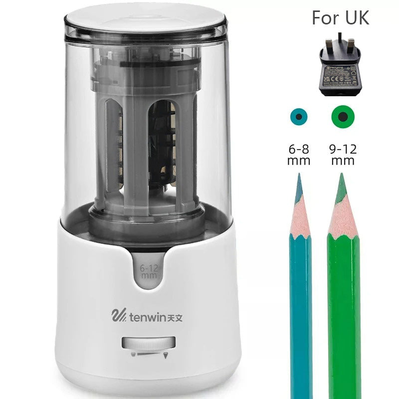 ✏️🔥 Auto-Stop Electric Sharpener for Colored Pencils | 3-Second Shave⚡Kids-Safe Design🌟【Art Class Hero】USB-Powered Mechanical Sharpener for School/Office/Home