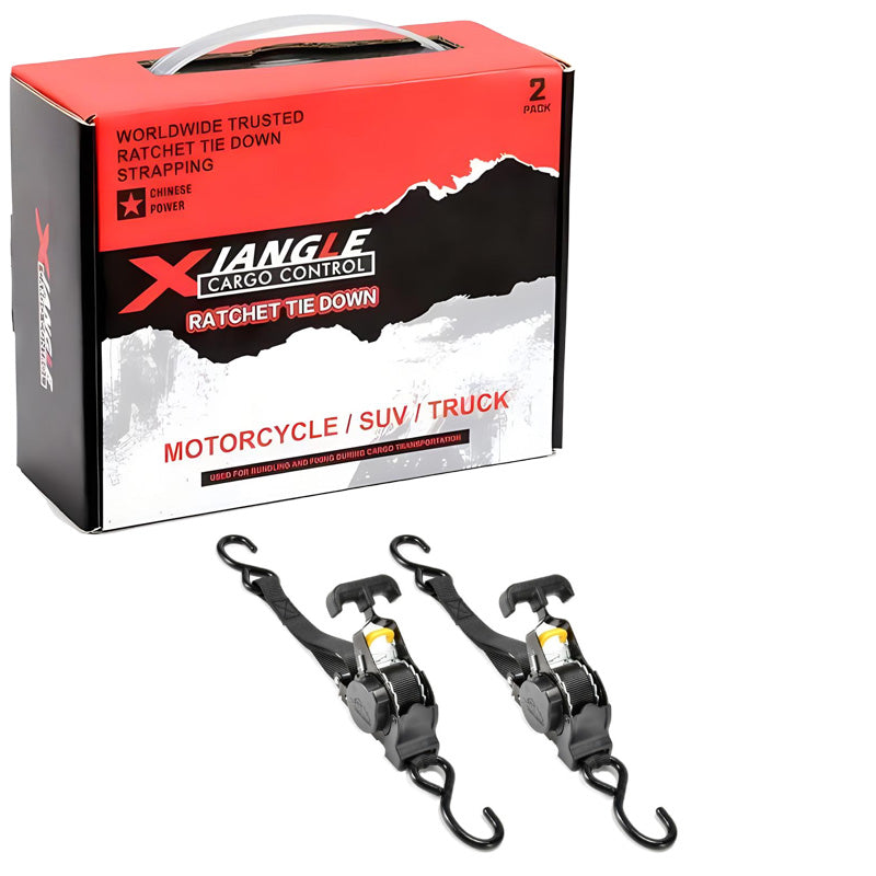 🔥 2pcs Retractable Ratchet Straps Auto-Lock | 2秒收缩⚡【Motorcycle & Luggage Pro】Heavy-Duty Elastic Belts for Bikes/Camping Gear/Cargo - 300LB Capacity (No-Tangle Design)
