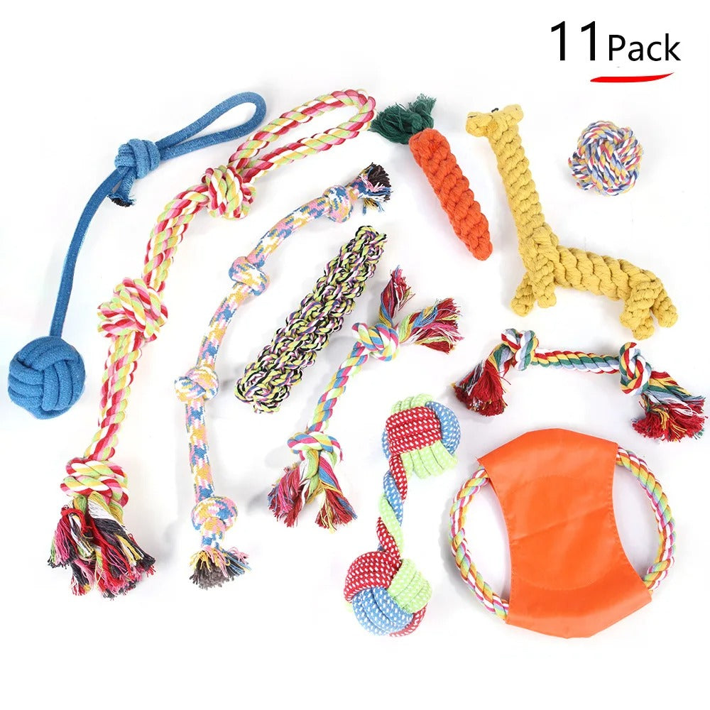 🔥 Indestructible Dog Rope Toys! Heavy-Duty Cotton Ropes⚡For Aggressive Chewers💪【Ultimate Chew Proof】