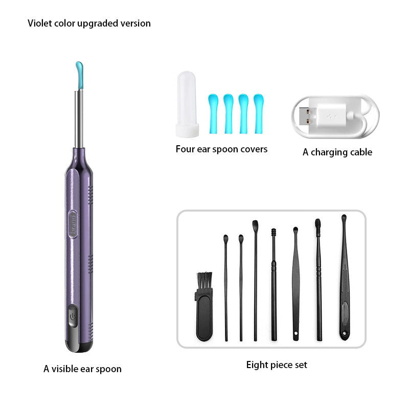 Tuya-Smart Ear Cleaner ✨ 1296P HD Camera + 6 LED Lights 💡 APP Control & Voice Commands 🌟 Real-Time Ear Rescue for iPhone/Android 🔥 #SmartHomeHacks #OddlySatisfying