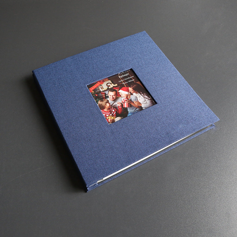 📸🔥 Linen Self-Adhesive Scrapbook 16"/18" | 40 Pages Photocard Album⚡20 Sheets No-Stick Design🌟【Wedding/Handmade Pro】Color-Customizable Cover with Acid-Free Pages