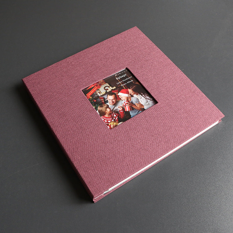 📸🔥 Linen Self-Adhesive Scrapbook 16"/18" | 40 Pages Photocard Album⚡20 Sheets No-Stick Design🌟【Wedding/Handmade Pro】Color-Customizable Cover with Acid-Free Pages