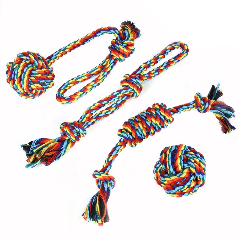 🔥 Indestructible Dog Rope Toys! Heavy-Duty Cotton Ropes⚡For Aggressive Chewers💪【Ultimate Chew Proof】