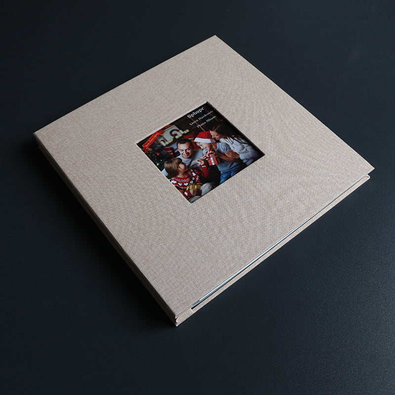 📸🔥 Linen Self-Adhesive Scrapbook 16"/18" | 40 Pages Photocard Album⚡20 Sheets No-Stick Design🌟【Wedding/Handmade Pro】Color-Customizable Cover with Acid-Free Pages