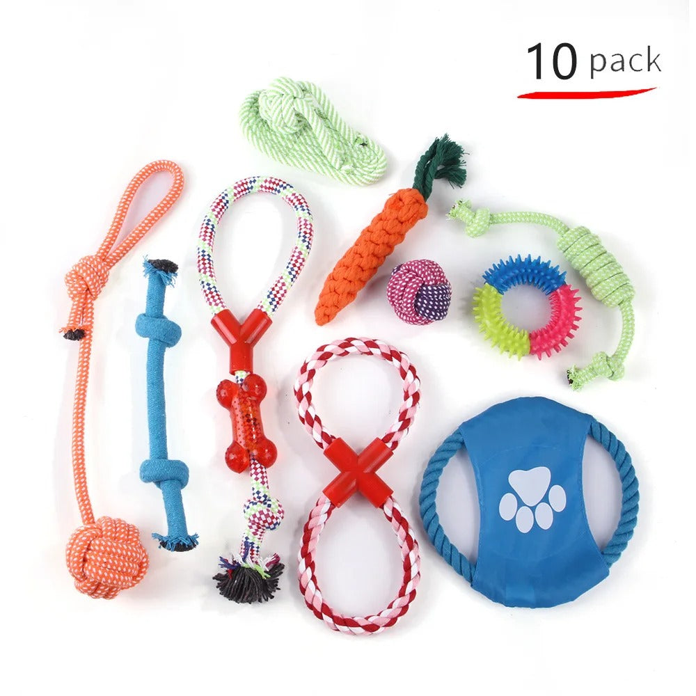 🔥 Indestructible Dog Rope Toys! Heavy-Duty Cotton Ropes⚡For Aggressive Chewers💪【Ultimate Chew Proof】