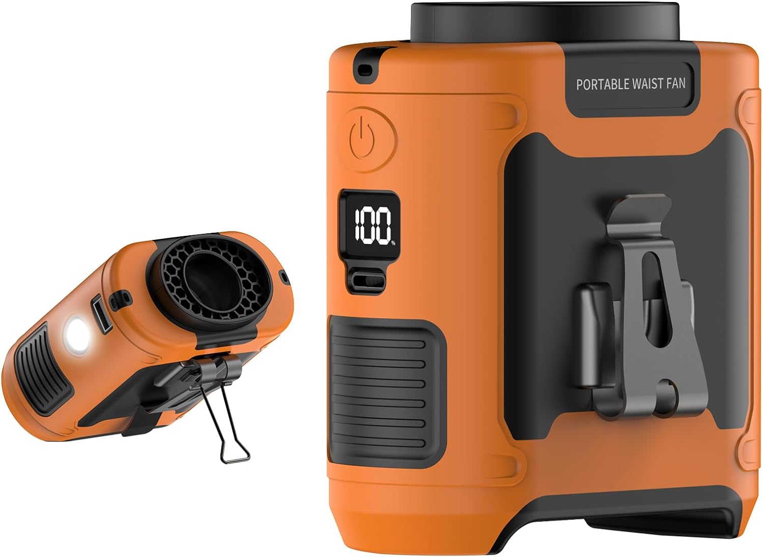 10000mAh Waist Cooler Fan ✨ 40H Ice Mode + 5 Speeds 💦 Hands-Free Belt Clip for Hiking/Camping 🌟 Built-in Flashlight & USB Charger 🔥 #OutdoorHack #TikTokMadeMeBuyIt