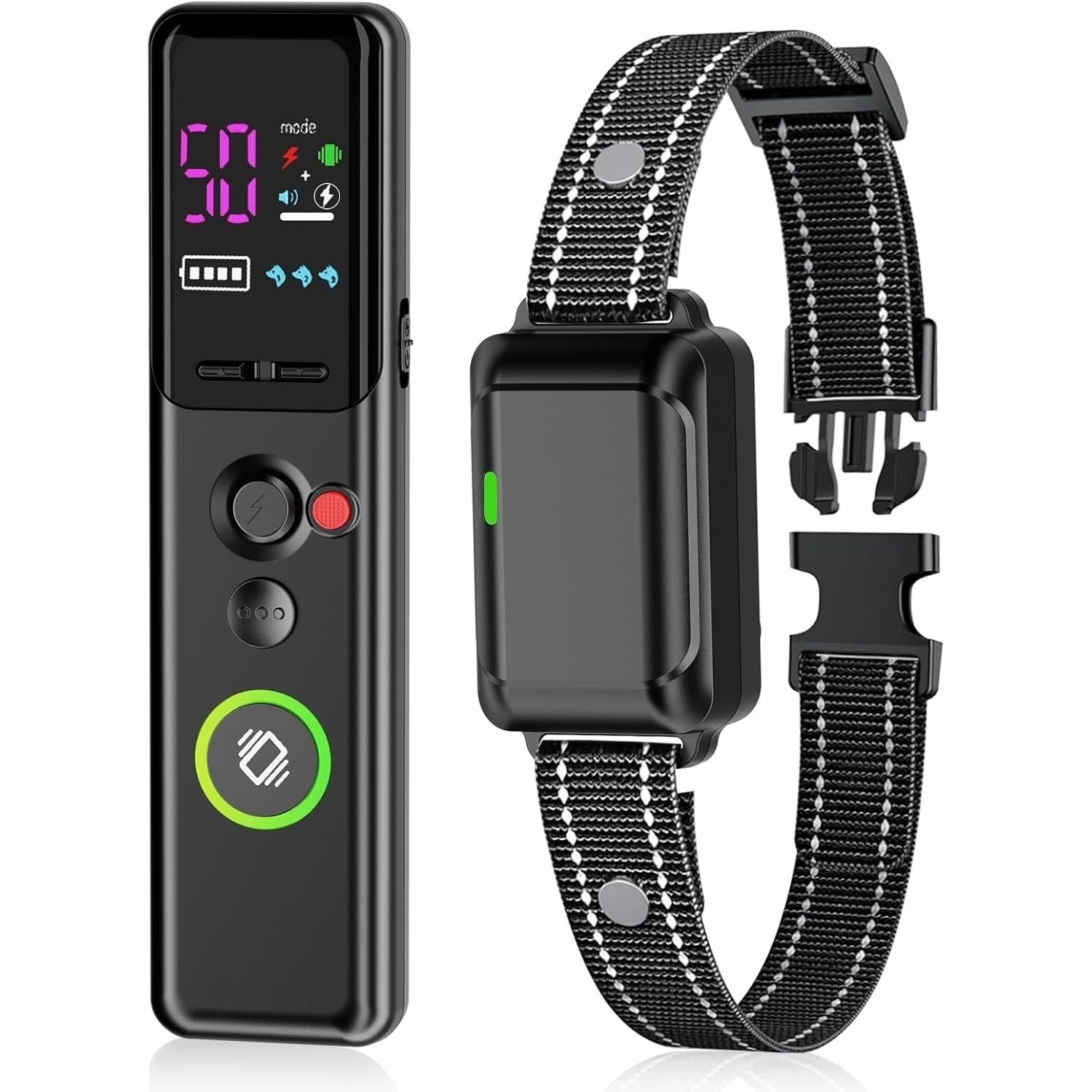 🔥Dog Trainer's Secret Weapon! 3 Modes Electric Collar⚡1600FT Remote Control | Waterproof & Rechargeable for All Dogs 8-120lbs🖤Sleek Black【TikTok's Top Training Gear】