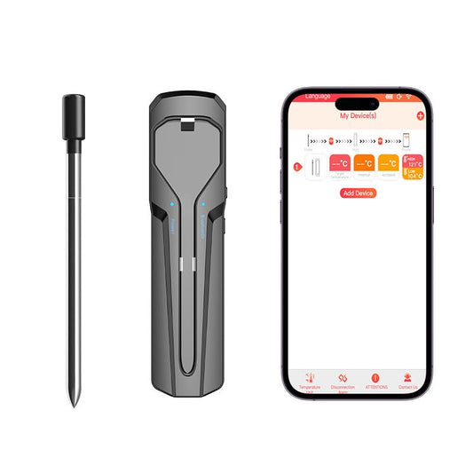 🔥Smart Meat Pro Thermometer💥 Instant-Read Magic⚡ 10-in-1 App Control✨ BBQ/Air Fryer/Oven Master | TikTok's #1 Kitchen Hack