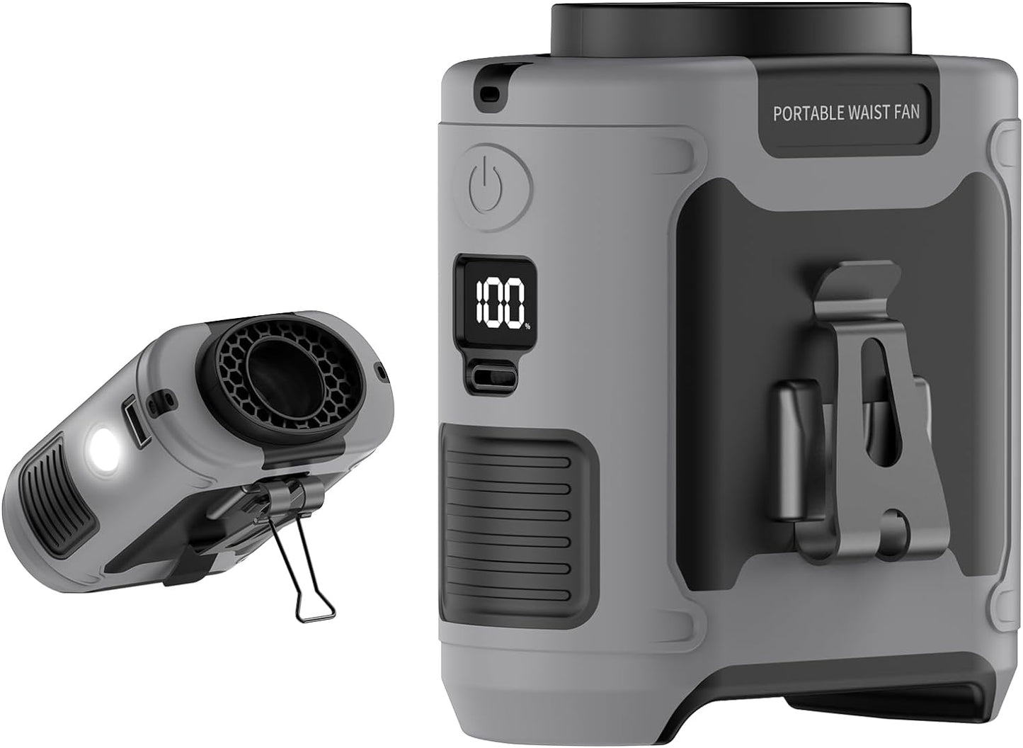 10000mAh Waist Cooler Fan ✨ 40H Ice Mode + 5 Speeds 💦 Hands-Free Belt Clip for Hiking/Camping 🌟 Built-in Flashlight & USB Charger 🔥 #OutdoorHack #TikTokMadeMeBuyIt