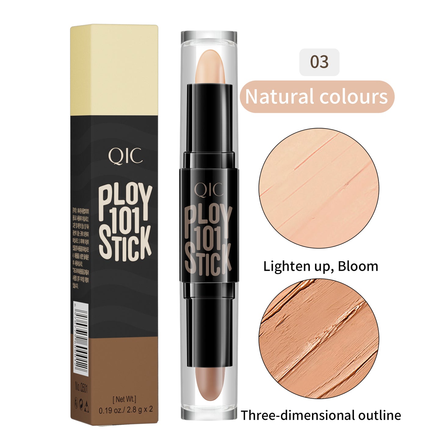 Dual-Ended Highlighter & Concealer Stick ✨ 24H Cover Acne Scars & Dark Circles 💎 Contour & Brighten in 1 Swipe 🔥 Lazy Girl Sculpting Hack 🌟 #ContourHack #AcneCoverage #NoFilterNeeded