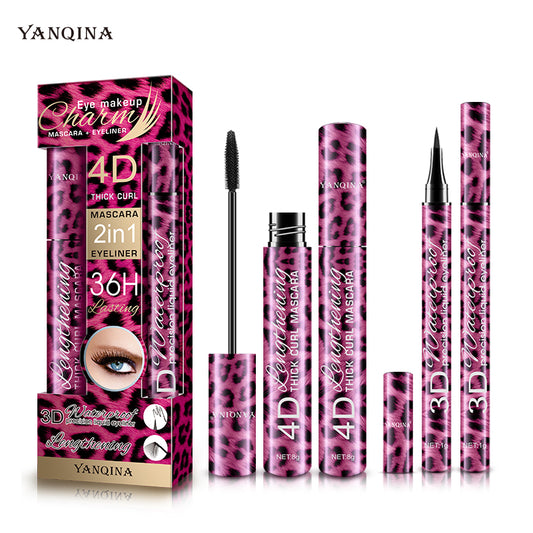 Lash & Liner Duo ✨ 24H No Smudge! 💦 Lengthening + Curl & Volume 🌟 Clump-Free Gel Eyeliner Combo! #LashHack #NoPandaEyes #SmudgeProofDuo