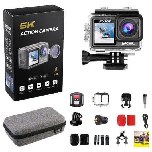 📸 5K Action Camera 30fps | Anti-Shake Waterproof Sports Camera for Outdoor Adventures, Riding, Diving & More! 🏄‍♂️🚴‍♀️ #ExtremeSports2025 #ActionCam #AdventureGear