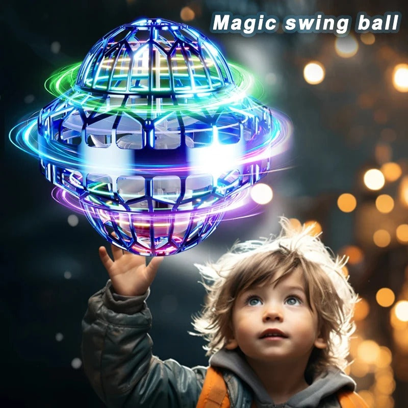 Magic UFO Hand-Control Flyball ✨ LED Light Show & Auto-Hover 💥 Stress Relief Fidget Toy + Kid-Safe Drone 🌟 #FidgetToy #KidsTechGadgets