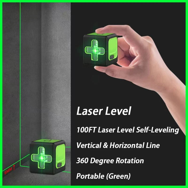 🌟 2-Line Laser Level with Self-Levelling | 50ft Cross Line⚡3s Auto-Alignment【Home Renovation Kit】Portable Wall Leveler for Picture Hanging, Tile & Construction