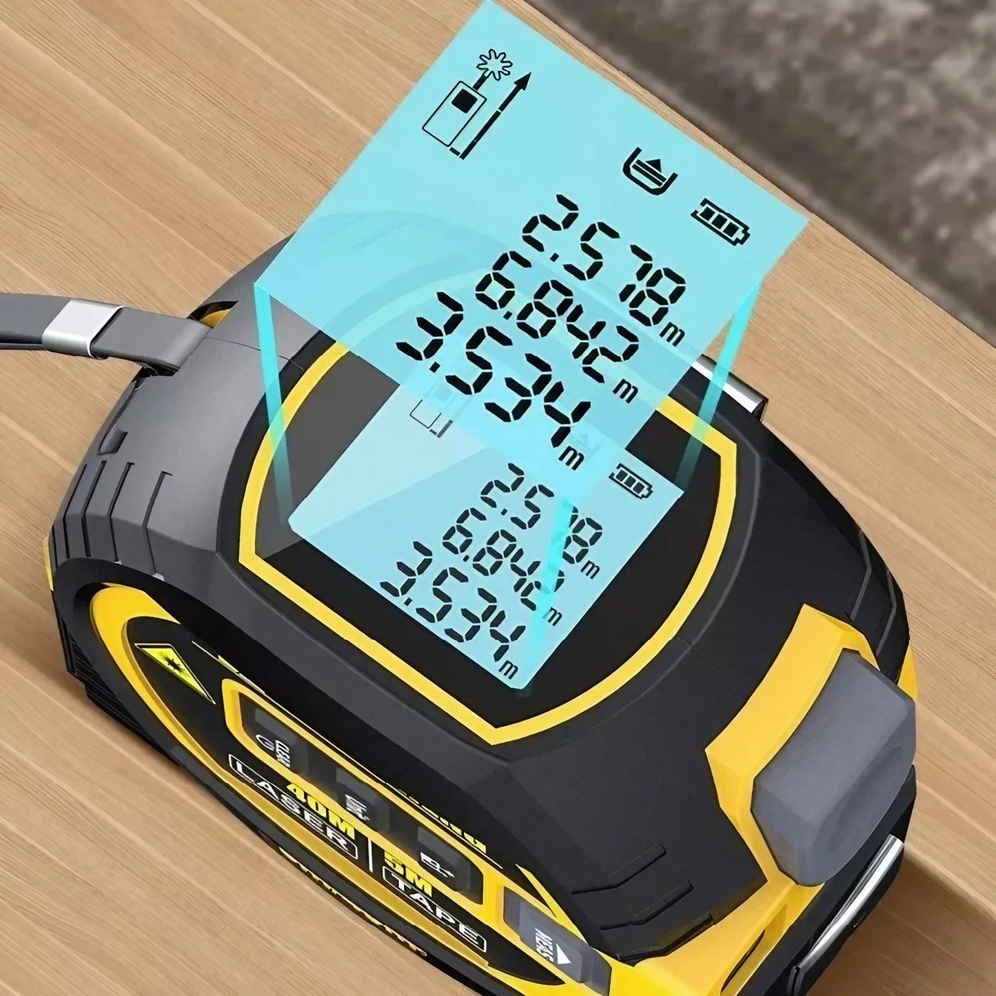 🔥 3-in-1 Laser Tape Measure 40/60M | 0.1mm Precision⚡Infrared Distance Meter🌟【DIY & Construction Pro】Smart Energy-Saving Ruler for Indoor/Outdoor