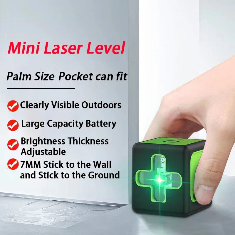 🌟 2-Line Laser Level with Self-Levelling | 50ft Cross Line⚡3s Auto-Alignment【Home Renovation Kit】Portable Wall Leveler for Picture Hanging, Tile & Construction