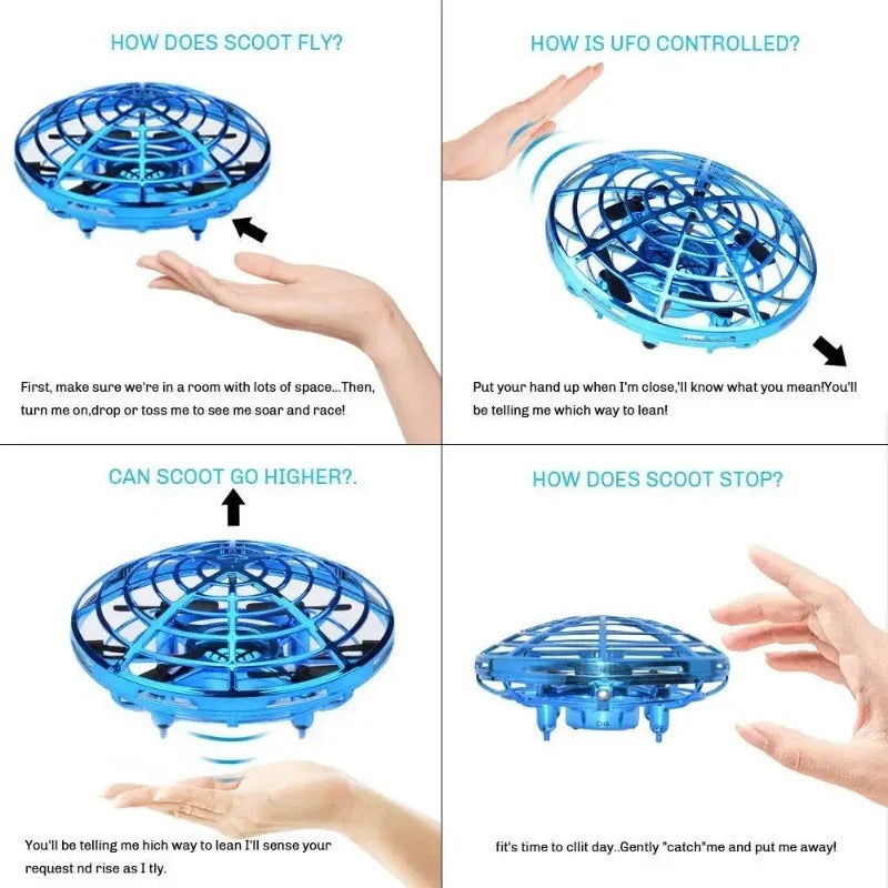 Magic UFO Hand-Control Drone ✨ Gesture Sensing & LED Light Show 💥 Kid-Safe Indoor Flying Ball 🔥 No Remote Needed! 🌟 #CoolTechGadgets #KidsTechToys