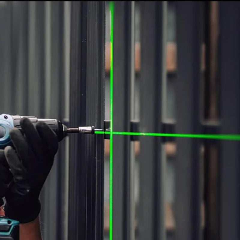 🌠 Professional Laser Level with Green Beam | 2-Line Cross + Self-Leveling⚡High Precision 360° Alignment【Home Renovation Essential】Horizontal/Vertical Wall Leveling Tool