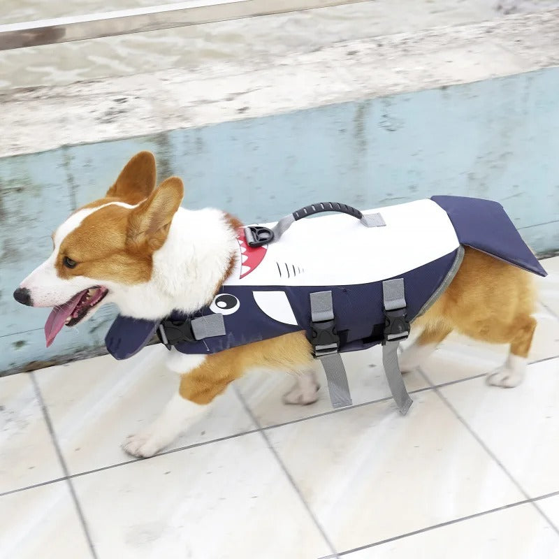 🔥 Shark Attack Dog Life Vest! Summer Swim Safety⚡Adjustable Safety Lock🐾S/M/L Size【TikTok's #1 Dog Swim Gear】