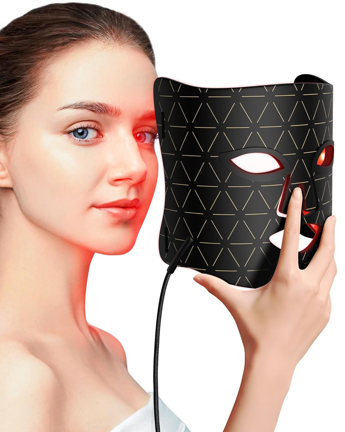 Red Light Therapy Mask ✨ Dual-Wavelength Anti-Aging & Acne Killer 💎 630nm/830nm Salon-Level Glow at Home 🔥 Dermatologist-Tested #SkincareHack #RedLightMagic