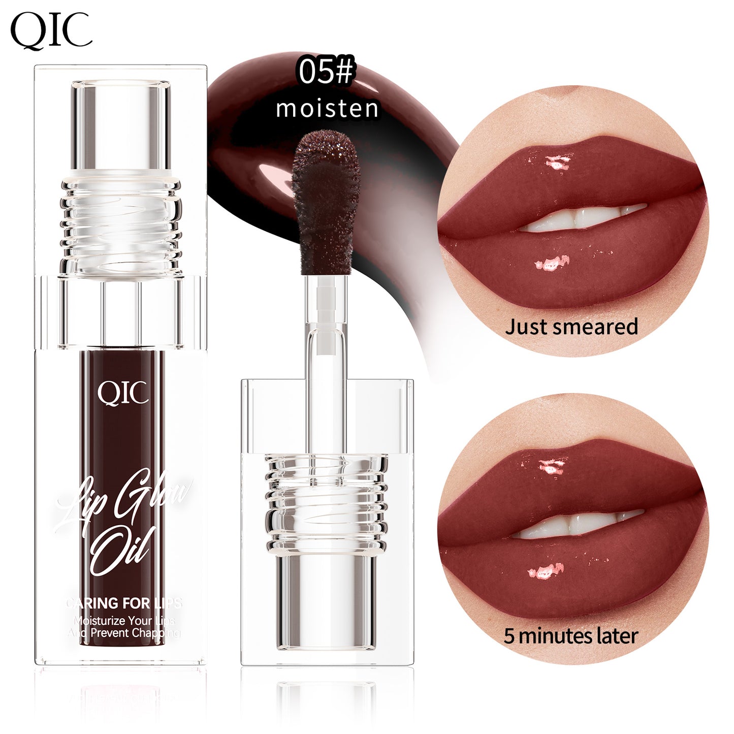 Mood-Boost Color-Changing Lip Oil ✨ 24H Hydration & Line Smoothing! 💋 Transfer-Proof + pH-Adaptive Glow 🌟 Glass-Like #JuicyLips #LipCareHack