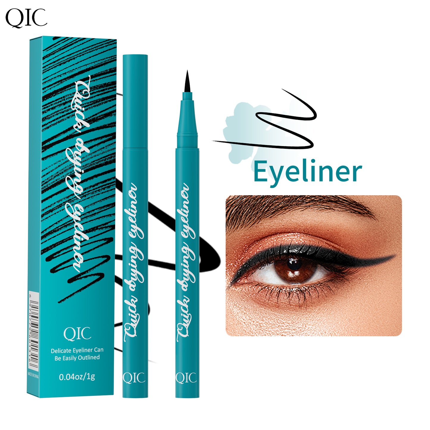 Quick-Dry Waterproof Eyeliner Pen - 24H Smudge-Proof✨ Ultra-Fine Liquid Liner 💦 Sweat-Resistant & Beginner Friendly 🔥 #WaterproofMakeup #TikTokBeauty #QuickDryLiner