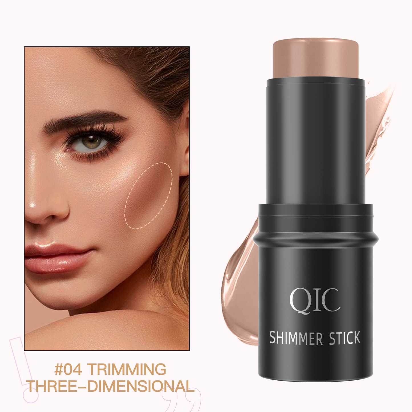 FILTER IN A STICK 🎭 | 3-SEC V-FACE HACK 💡: CLOAK ZITS + CHISEL JAWLINE 🔥 | SWIPE & GLOW LIKE KIM K’S SELFIE LIGHT ✨ #NoEditNeeded