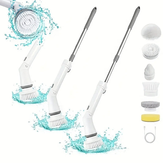 🔥 Multi-Surface Electric Cleaning Brush Pro | All-in-One⚡【Home & Pool Kit】Deep Clean Power Scrubber for Kitchen, Bathtub, Tile & Swimming Pool - Handheld 360° Reach